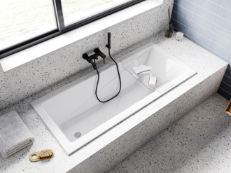 Obdélníková vana MODERN SLIM - 150 x 70 cm, s nožičkami