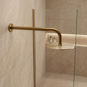 Kulaté sprchové rameno REA JS-9021 40cm Brush gold