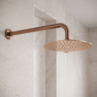 Kulaté sprchové rameno REA JS-9021 40cm Brush copper