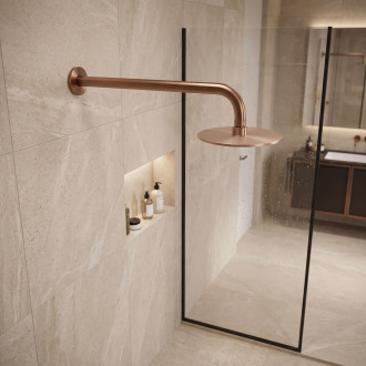 Kulaté sprchové rameno REA JS-9021 40cm Brush copper