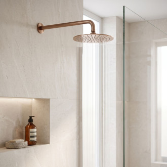 Kulaté sprchové rameno REA JS-9021 40cm Brush copper