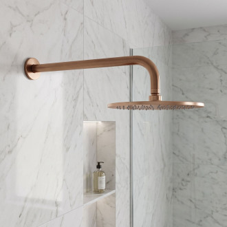 Kulaté sprchové rameno REA JS-9021 40cm Brush copper