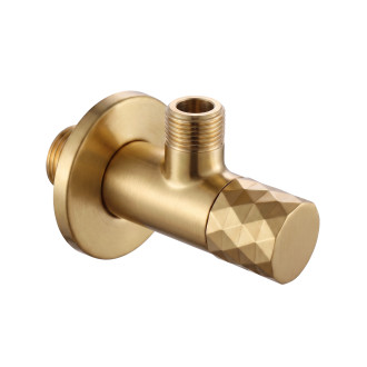 Rohový ventil Diamond 03 1/2" x 3/8" Brush Gold