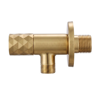 Rohový ventil Diamond 03 1/2" x 3/8" Brush Gold