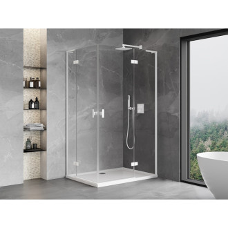 Mexen Mist-H L Duo kabina prysznicowa uchylna prawa 70 x 85 cm, transparent, biała - 8A5L-070L-085P-20-00