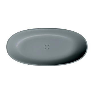 SHELL M+ wanna wolnostojąca z przelewem, 160 x 75 cm, ash grey mat