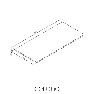 CERANO - Deska pod umyvadlo Navira Slim - antracitová - 100x1,8x46 cm