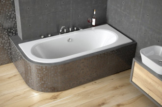 BESCO vana AVITA SLIM 160 (1600x750 mm), levé provedení, bez nožiček VANAVIT160SLIML