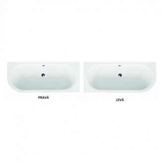 BESCO vana AVITA SLIM 170 (1700x750 mm), pravé provedení, bez nožiček VANAVIT170SLIMP