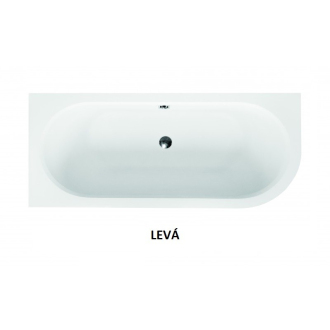 Asymetrická vana AVITA SLIM - 160 x 75 cm, Pravé, s nožičkami