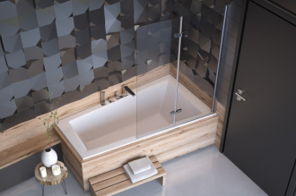 BESCO vana INTIMA SLIM 150 (1500x850 mm), levé provedení, bez nožiček VANINTI15SLIML