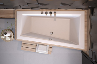 BESCO vana INTIMA SLIM 160 (1600x900 mm), levé provedení, bez nožiček VANINTI16SLIML
