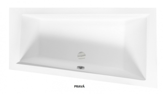 BESCO vana INTIMA SLIM 160 (1600x900 mm), levé provedení, bez nožiček VANINTI16SLIML