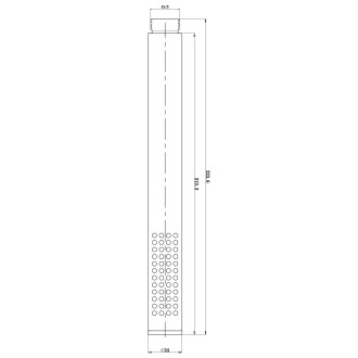 MINIMAL ruční sprcha, 184mm, nerez mat