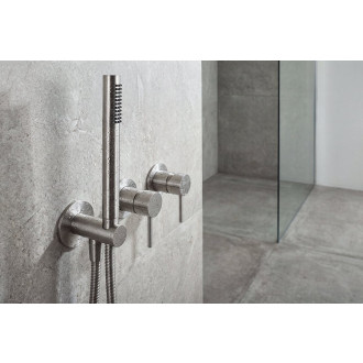 MINIMAL podomítková sprchová/vanová baterie s ruční sprchou, 2 výstupy, nerez mat