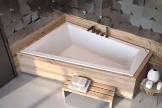 BESCO vana INTIMA DUO SLIM 170 1700x1250 mm, pravé provedení, bez nožiček VANINTID17SLIMP