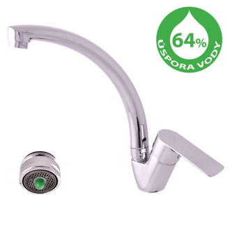 Dřezová baterie RAV SLEZÁK Vltava s otočným ramínkem chrom VTE406.0/3