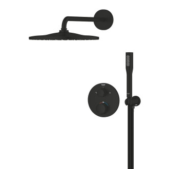 Sprchový systém Grohe Precision Thermostat včetně podomítkového tělesa matná černá 348802430