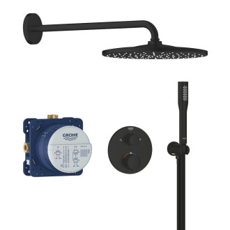 Sprchový systém Grohe Precision Thermostat včetně podomítkového tělesa matná černá 348802430