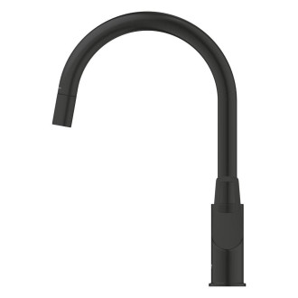 Dřezová baterie Grohe Start Loop s vytahovací sprškou matná černá 305562430