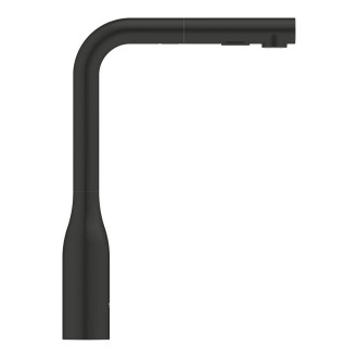 Dřezová baterie Grohe Essence s vytahovací sprškou, 2 proudy matná černá 302702430