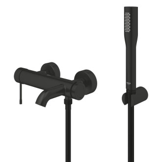 Vanová baterie Grohe Essence se sprchovým setem 150 mm matná černá 336282431