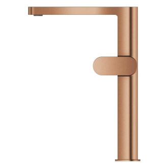 Vysoká umyvadlová baterie Grohe Plus bez výpusti kartáčovaný Warm Sunset 32618DL4