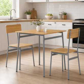Jídelní set Autronic Hnědá MDF AUT-O2122 OAK