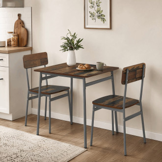 Jídelní set Autronic Hnědá MDF AUT-O2122 OLW2