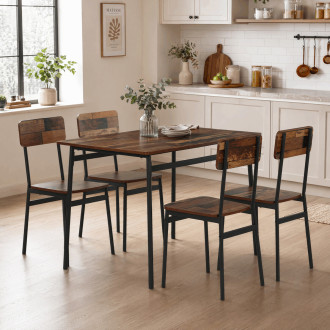 Jídelní set Autronic Hnědá MDF AUT-O2155 OLW2