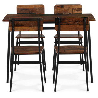 Jídelní set Autronic Hnědá MDF AUT-O2155 OLW2