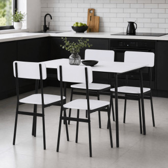 Jídelní set Autronic Bílá MDF AUT-O2155 WT