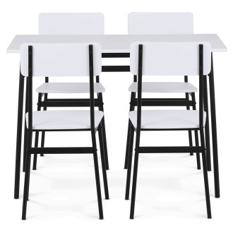 Jídelní set Autronic Bílá MDF AUT-O2155 WT