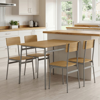 Jídelní set Autronic Hnědá MDF AUT-O2156 OAK