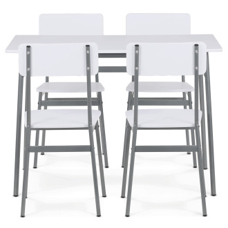 Jídelní set Autronic Bílá MDF AUT-O2156 WT
