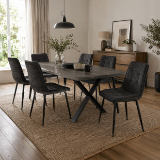 Jídelní židle Autronic Šedá Látka CT-G2048 GREY2