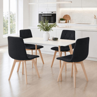 Jídelní židle Autronic Černá Látka CT-V4081 BK4