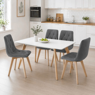 Jídelní židle Autronic Šedá Látka CT-V4081 GREY4
