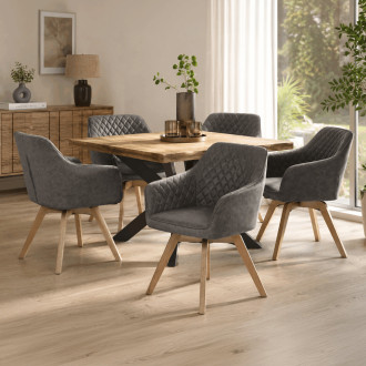 Jídelní židle Autronic Černá Látka DCH-435 BK3