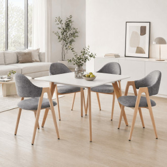 Jídelní židle Autronic Šedá Látka DCL-F4062 GREY2