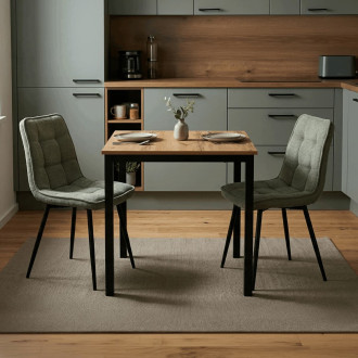 Jídelní stůl Autronic 70x70 cm Hnědá Melamin GDT-201 OAK