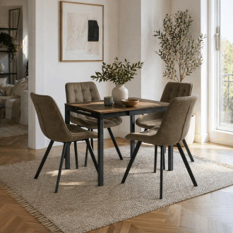 Jídelní stůl Autronic 60x60 cm Hnědá Melamin GDT-206 OLW2