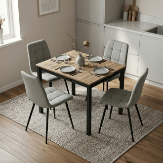 Jídelní stůl Autronic 60x60 cm Hnědá Melamin GDT-206 OAK