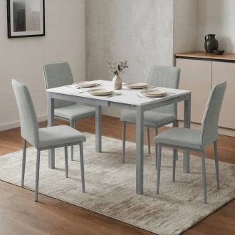 Jídelní stůl Autronic 60x60 cm Bílá Melamin GDT-206 WT