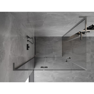 Mexen Mist-H L Duo kabina prysznicowa uchylna lewa 100 x 95 cm, transparent, gun gray szczotkowany - 8A5L-100L-095P-66-00