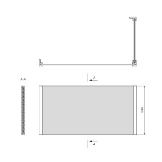 UNIVERSAL rohový panel 180x120x64cm, L/R