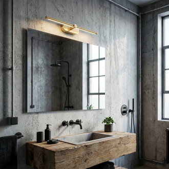 Koupelnové nástěnné LED svítidlo APP1893-1W 60 cm BRUSH GOLD