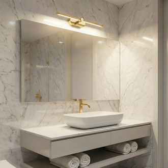 Koupelnové nástěnné LED svítidlo APP1889-1W 40 cm GOLD