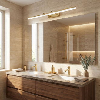 Koupelnové nástěnné LED svítidlo APP1874-1W 80cm GOLD