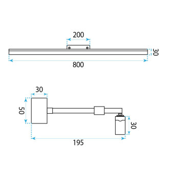 Koupelnové nástěnné LED svítidlo APP1874-1W 80cm GOLD